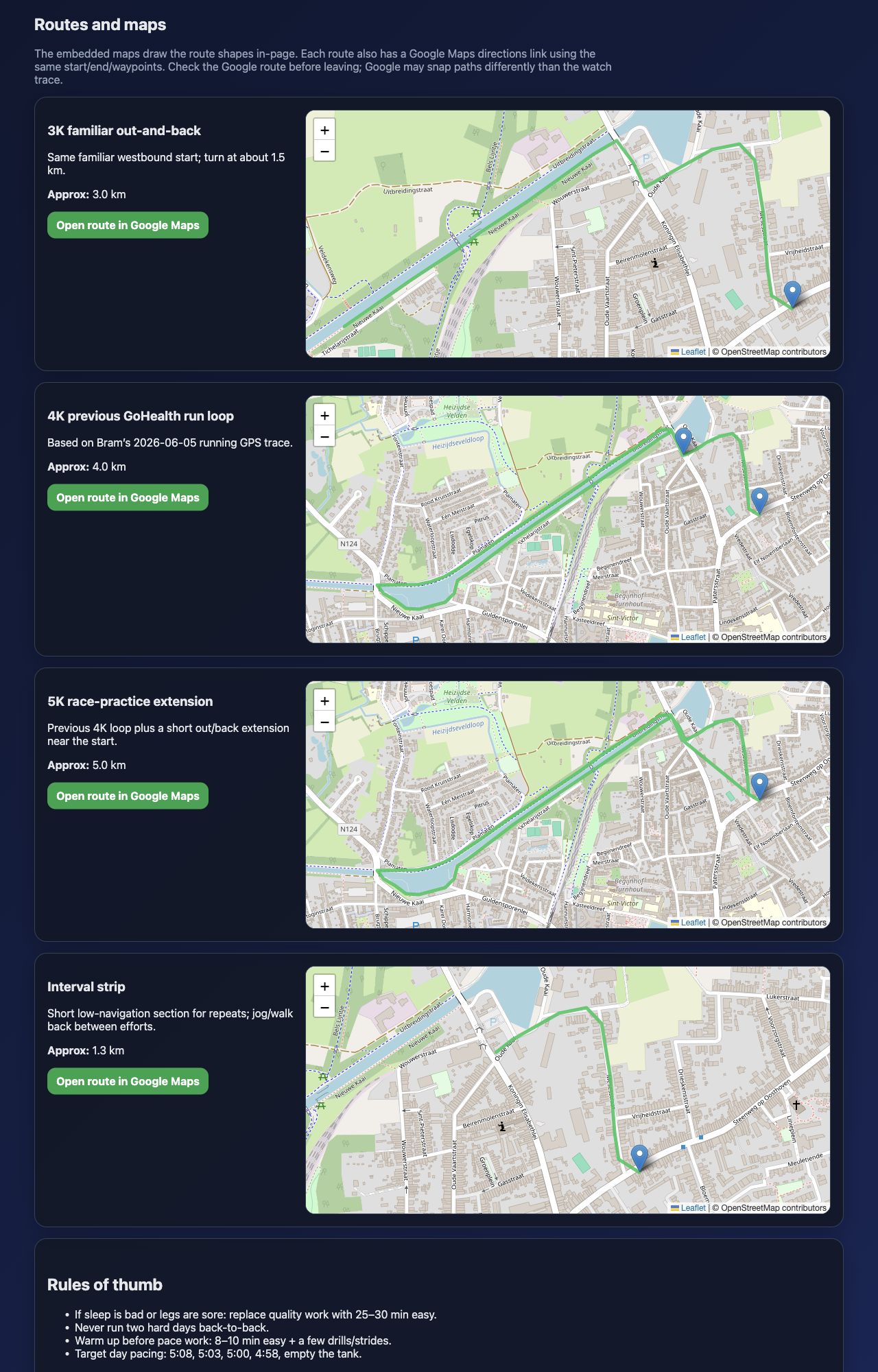 Herman generated route maps